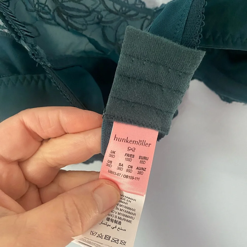 Hunkemoller Bra Size 38D, color Forest Green, NWOT - Picture 3 of 3